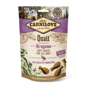 Carnilove Semi-moist Snack Quail with Oregano Dog Treat x 10 SAVER PACK