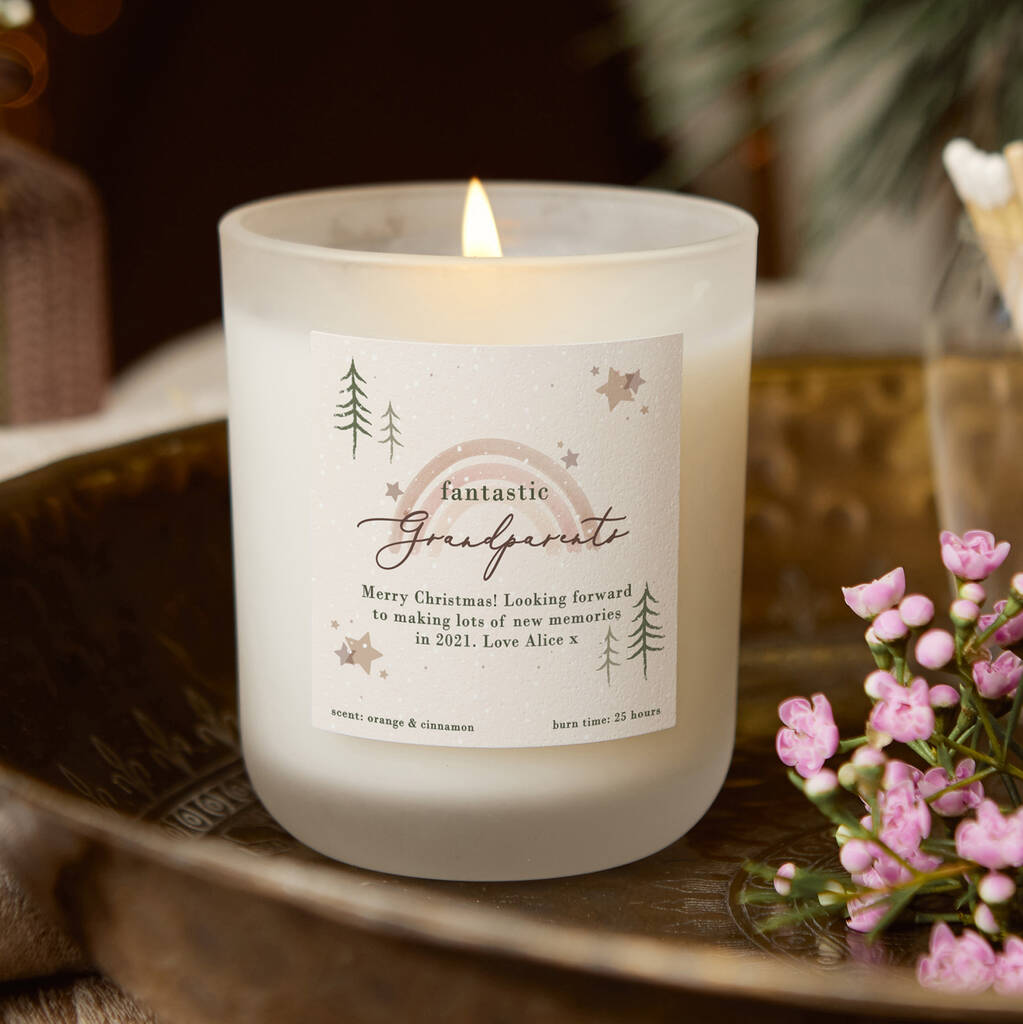 Christmas Gift For Grandparents Rainbow Candle