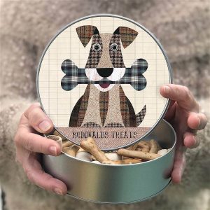 Personalised Dog And Bone Treat Tin