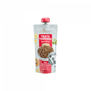 Applaws Taste Toppers Beef Bone Broth with Turmeric & Parsley Wet Dog Food 200ml Pouch x 6 SAVER PACK